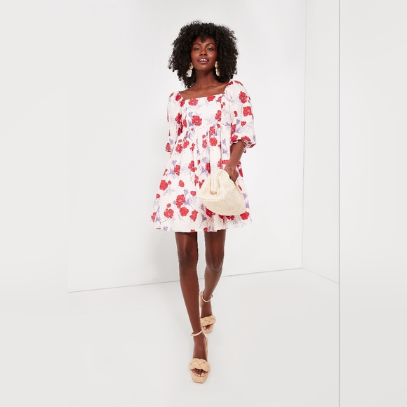 Tuckernuck Hyacinth House Pink Floral Square Neck Veronica Dress (Small NWT) - Picture 3 of 6